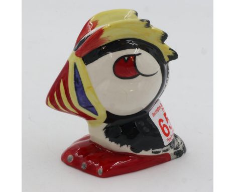 Lorna Bailey small bird, no cracks or chips, H: 10 cm. UK P&amp;P Group 1 (£16+VAT for the first lot and £2+VAT for subsequen