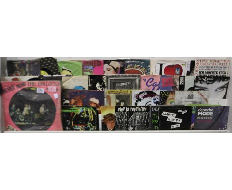 A collection of singles including The Addicts, Dead Kennedys, Sex Pistols etc with a Sex Pistols picture disc record. UK P&am