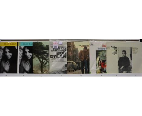 Four Bob Dylan and three Joan Baez LPs, including Bringing It All Back Home and Joan Baez Vol 2 (7). UK P&amp;P Group 2 (£20+