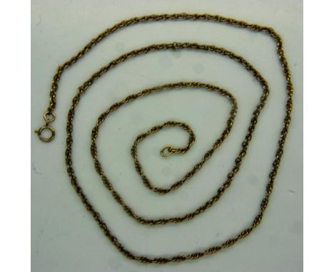 9ct gold chain, L: 63 cm, 7.9g. UK P&amp;P Group 0 (£6+VAT for the first lot and £1+VAT for subsequent lots) 