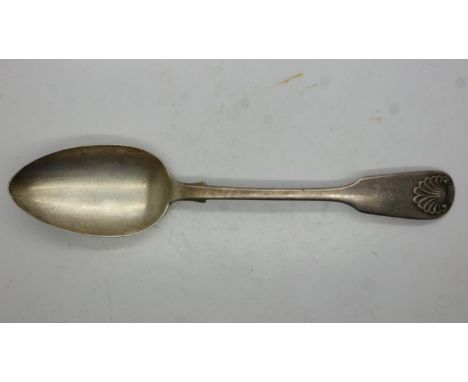 Victorian London hallmarked silver table spoon, 76g. UK P&amp;P Group 1 (£16+VAT for the first lot and £2+VAT for subsequent 