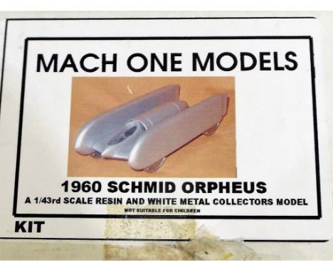 Mach One Models - a rare 1:43 scale resin Mach One Models 1960 Schmid Orpheus project finished in silver, a very distinctive 