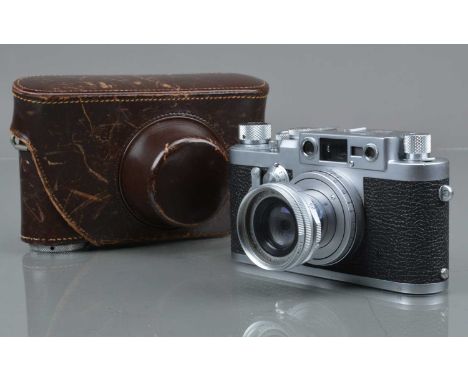 A Leitz Welzlar IIIg Rangefinder Camera, serial no 969042, 1959, shutter working, self timer working, rangefinder functions, 