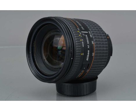 A Nikon AF Nikkor 24-85mm f/2.8-4D IF Macro Zoom Lens,  serial no 274263, auto focusing working, barrel VG, elements VG, with