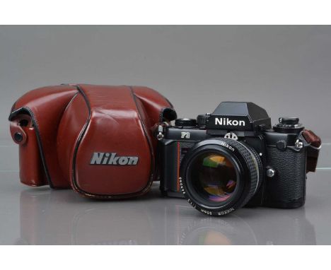 A Nikon F3 SLR Camera, serial no 1388752, shutter working, camera responsive in auto, meter working, self timer working, body