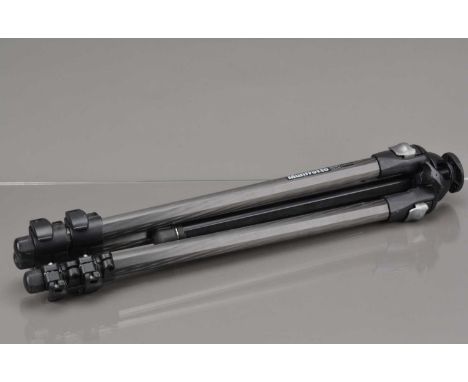 A Manfrotto 055MF3 Carbon Fibre Tripod,  some light signs of use, G-VG, with shoulder strap