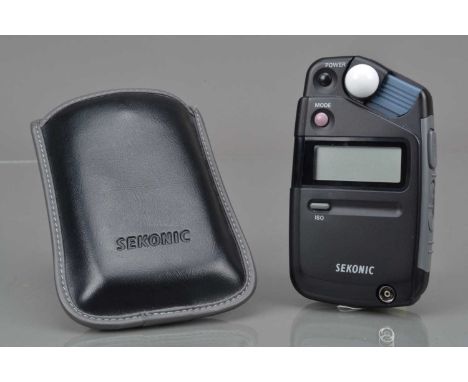 A Sekonic L-308B Light Meter, G-VG, meter responsive, with manual, in Sekonic soft case