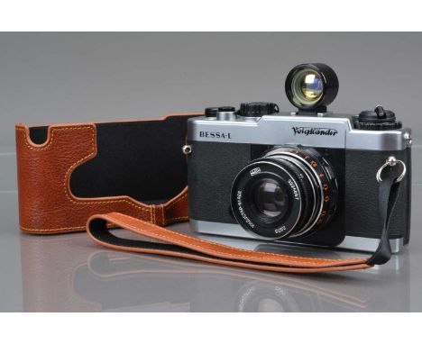 A Voigtländer Bessa-L Camera, serial no 00050533, shutter working, meter working, self timer working, body G-VG, with Jupiter