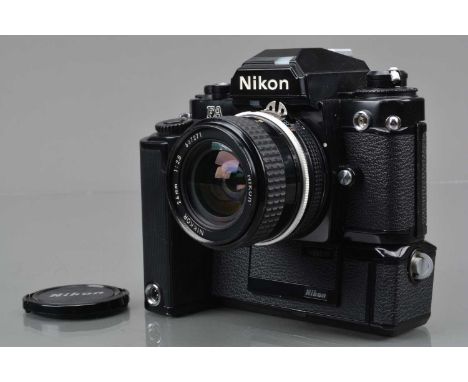 A Nikon FA SLR Camera, black, serial no 5119510, shutter working, meter responsive, camera responsive in settings, self timer