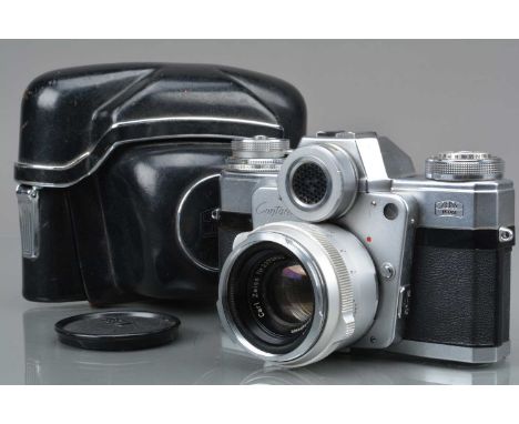 A Zeiss Ikon Contarex ''Bullseye'' SLR Camera, early version, shutter working, meter responsive, self timer very sluggish, bo