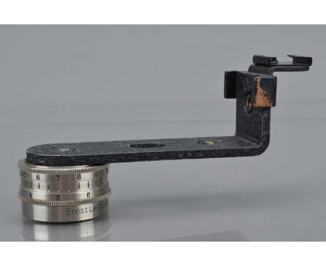 A Leitz FARUX Panoramic Tripod Head, with 5cm scale ring, VG, on FIAVI angle bracket