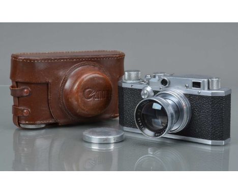 A Canon S-II Rangefinder Camera, made in occupied Japan, Canon Camera Company LTD, serial no 22336, shutter working, rangefin