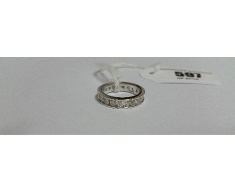 A 14ct Full Diamond Eternity Ring.