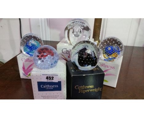 Five Caithness Paperweights.