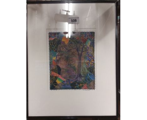 A Mixed Media Study; signed M Johnston.