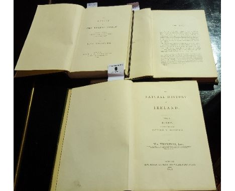 The Natural History of Ireland by William Thompson. 2 Vols I & II Birds. 8vo L. 1849. First Edn., original cloth covers with 