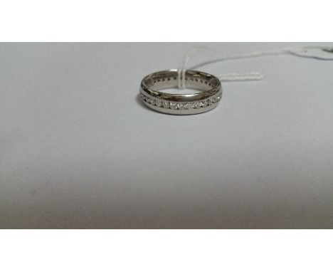 A Palladium Diamond Eternity Ring.