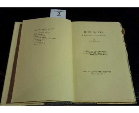 POLLOCK, J.H. (An Philibín), Irish Ironies - A Collection of Short Stories. The Talbot Press Dublin and Cork. First Ed., 1930