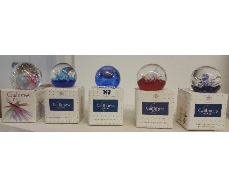 A Set of Five Caithness Paper Weights.