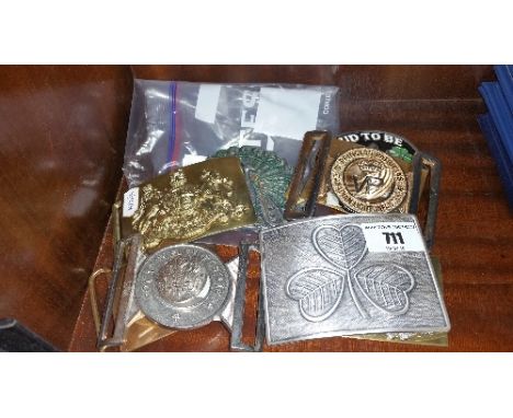 A Bag of Belt Buckles, Some British Army.