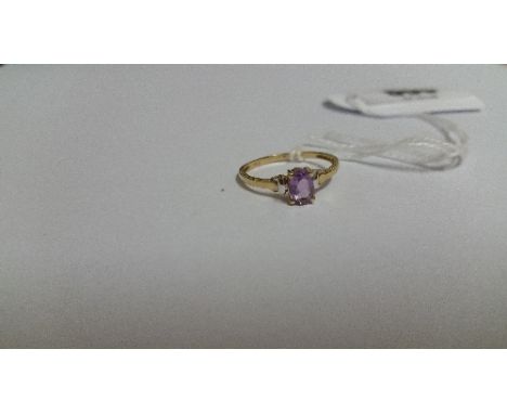 A 9ct Amethyst Set Ring.