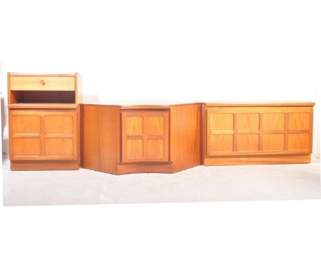 Nathan - Squares - An assortment of three retro vintage 20th century circa 1960s British Nathan Squares teak wood furniture. 