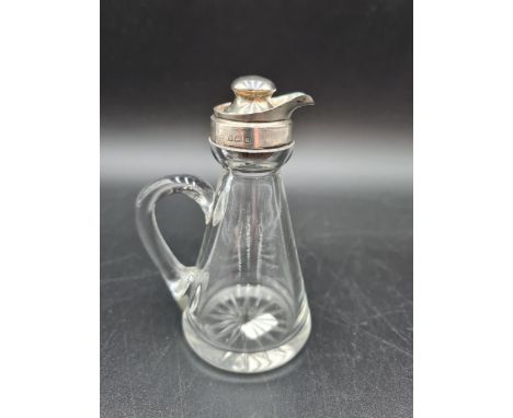 A George V silver mounted glass Toddy Flask and Stopper, Birmingham 1919 