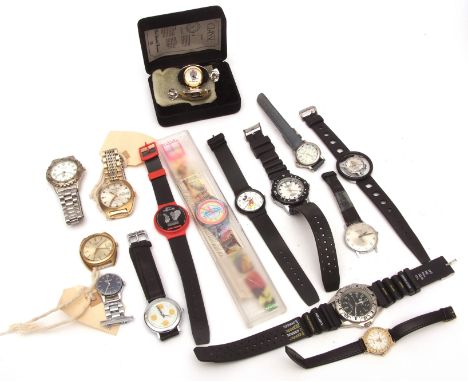 Mixed Lot: 15 various watches including 14 wristwatches including Sekonda, Rotary, Swatch, Next and a further quartz example 