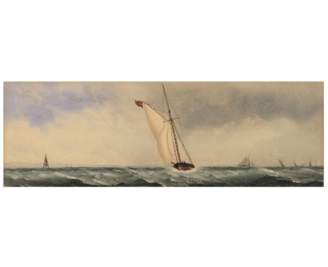 * Taylor (Charles, active 1836-1871). Off The Isle of Wight, watercolour with traces of pencil, some spotting mainly to lower