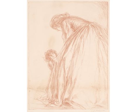 * Shannon (Charles Haslewood, 1863-1937). Mother and Child, 1894, lithograph on thin card, from Portfolio No. 2, published in