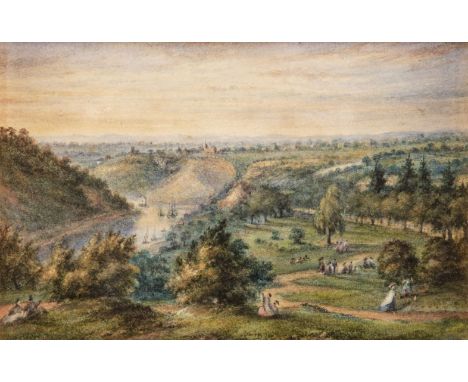 * Hodges (Frances Sarah, née Martin, 1809-circa 1875). The Promenade on Clifton Hill with a View of the River Avon, &amp; Loo