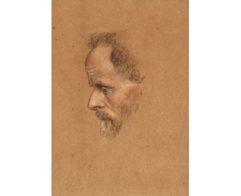 * De Morgan (Evelyn, 1855-1919). Study of the head of a bearded man, coloured chalks and pastel on buff paper, in profile to 