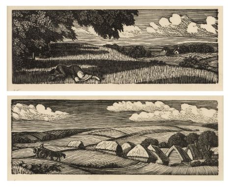 * Raverat (Gwen, 1885-1957). Childe Rowland, 1947, colour wood engraving on laid paper, printed from the edition of 26 impres