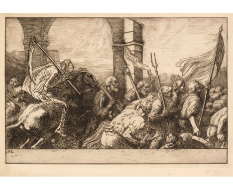 * Legros (Alphonse, 1837-1911). Le Triomphe de la Mort: Le Depart (The Triumph of Death: Departure), etching on wove paper, s