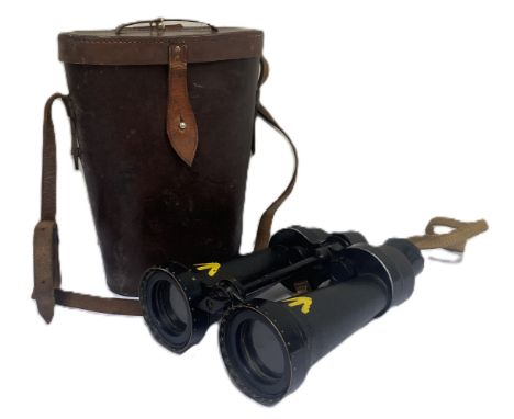 A pair of WWII War Department Issue Barr & Stroud binoculars, marked 7X CF21 No 4440/1940 and No 435220/1934, includes presse