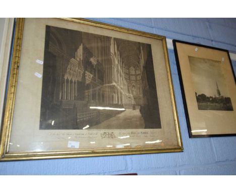 Print of the Choir Stalls and Norwich Cathedral commissioned by the Dean and Chapter, published J Sanders, 6 Great Ormond Str