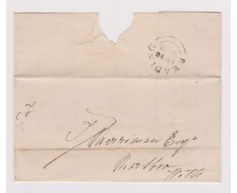 Great Britain 1833-Postal History-wrapper dated 20th Feb 1833 posted to Marlborough-manuscript 7-black Reading/FE20/1833 canc