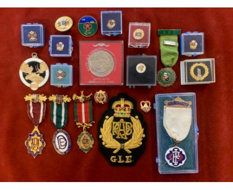 Ancient Order of Foresters, Moose, Shepards Jewels and badges, a mixed selection including years of service pin badges etc. A