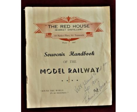  Souvenir Handbook-'The Red House of the Model Railway'-(Round the world in 60 seconds) 'Meet Me Under The Clock'-Edward A.Mo