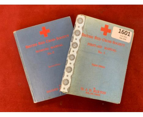 Books-(2)-British Red cross Society-First Aid Manual-Nursing Manual-fair to good condition