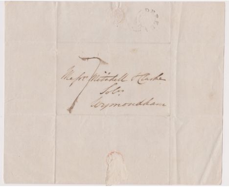 Great Britain 1834-Postal History-EL (Top missing) dated 15th Jan 1834 Dereham posted to Wymondham-manuscript 7-undated Dereh