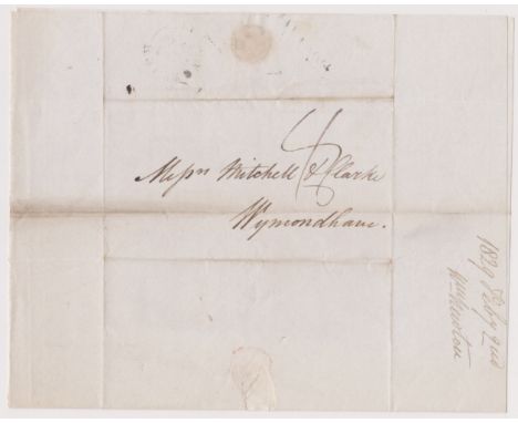 Great Britain 1829-Postal History-EL dated 2nd Feb 1829 Norwich posted to Wymondham-manuscript 4-2 indistinct cancels