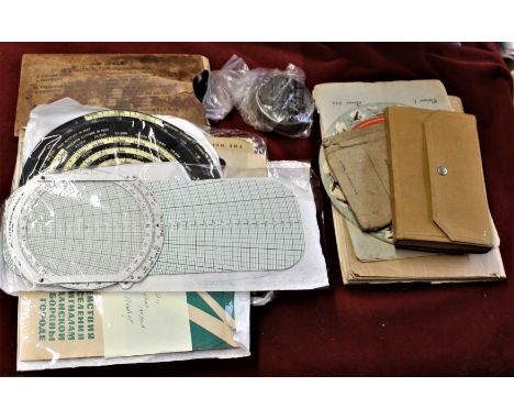 British and American Militaria lot including British Cold War era 1960s Dead Reckoning Computer Mark 4, ref no 6B/490, made b