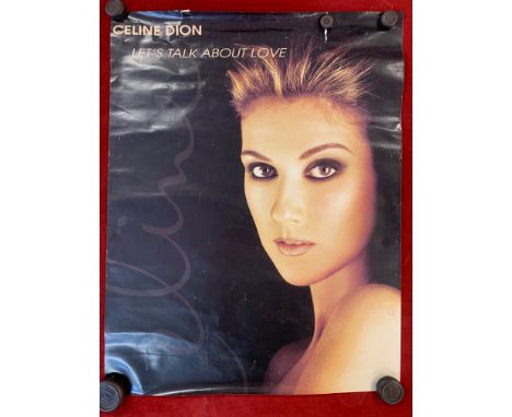 Film Poster-'Celine Dion'-'Let's Talk About Love'-measurements 80cm x 62cm good condition