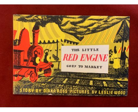 Storybook-'The Little Red Engine Goes To Market'-by Diana Ross-Pictures Leslie Wood first published 1946 reprint 1969 very go