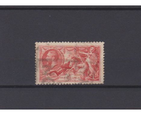 Great Britain 1918-19-Seahorses Bradbury Wilkinson-SG416 used 5s-cat value £135