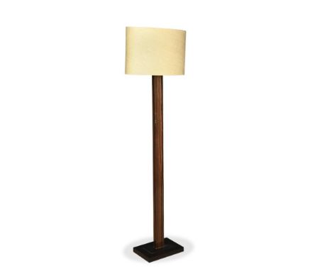 A modern coromandel floorstanding lamp, with oval fabric shade 158cm (62in)  