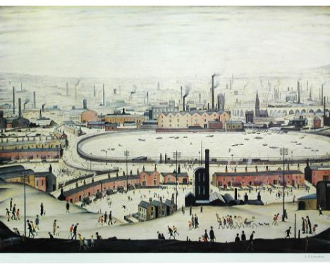 § Laurence Stephen Lowry, RBA, RA (British, 1887–1976) The Pond signed in pencil "L S Lowry" lower right and with FATG blind 