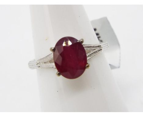 A 2.8 ct Malagasy Ruby Sterling Silver Ring size N to O issued in a limited edition 1 of 60 with authenticity certificate
