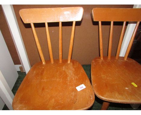 PAIR OF LIGHT WOOD STICK BACK CHILDREN'S CHAIRS.